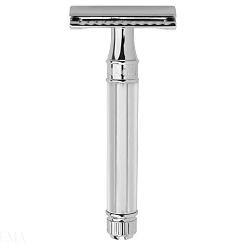 Edwin Jagger Double Edge Safety Razor, Regular Handle, Chrome Octagonal, 1 Count (2.54 cm x 5.08 cm x 15.75 cm) thumbnail 1