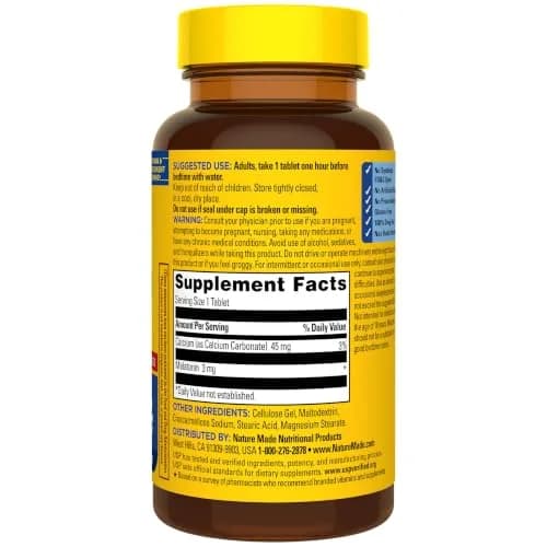 Nature Made Melatonin 3mg Tablets 240 Count (Pack of 1) | USP Verified Sleep Aid thumbnail 8