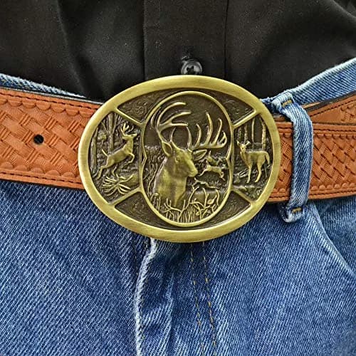 Montana Silversmiths Deer Heritage Western Belt Buckle | Bold Outdoor Cowboy Accessory thumbnail 2