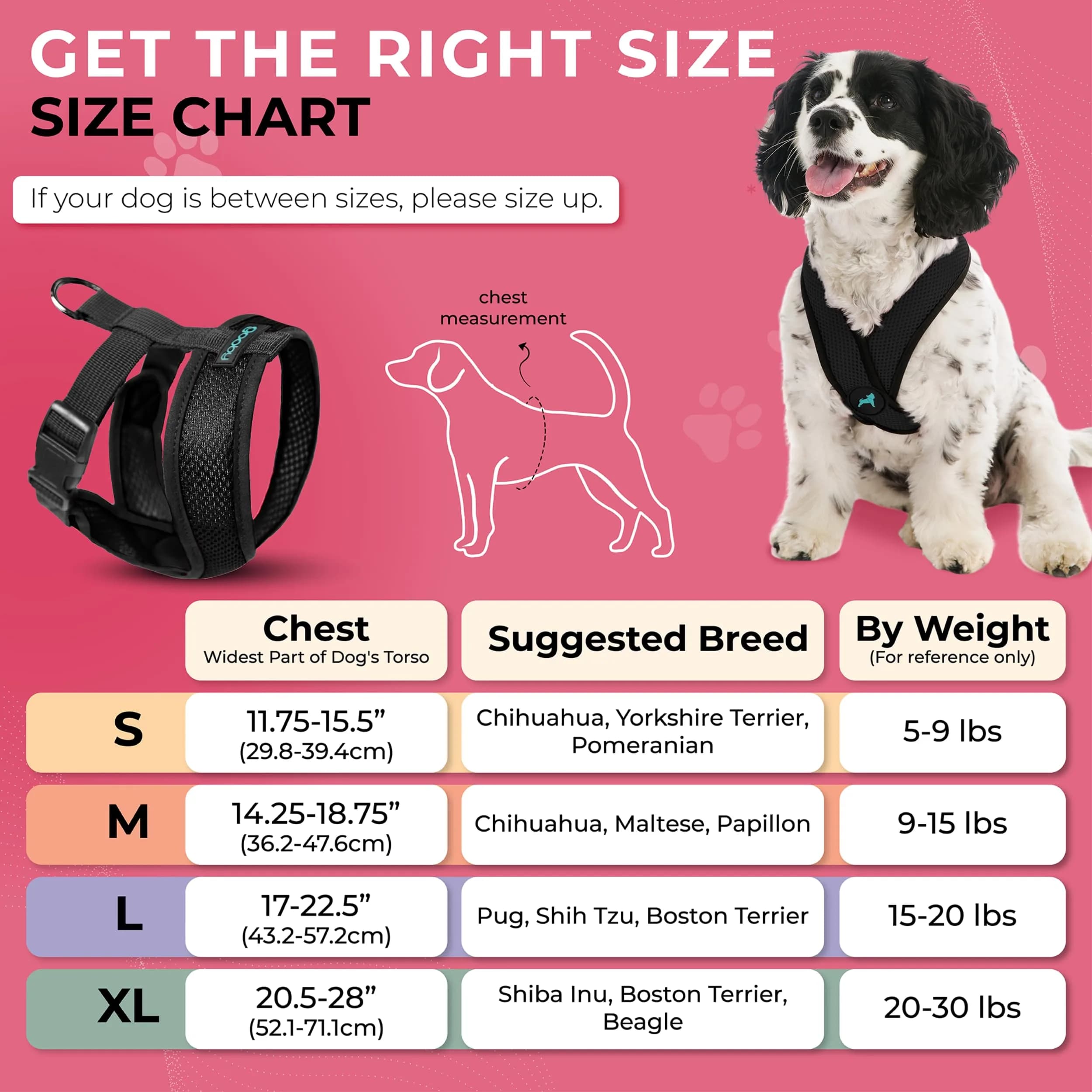 Gooby Comfort X Head-in Dog Harness, Choke-Free, Black, Small (11.75-15.5" Chest) - view 4