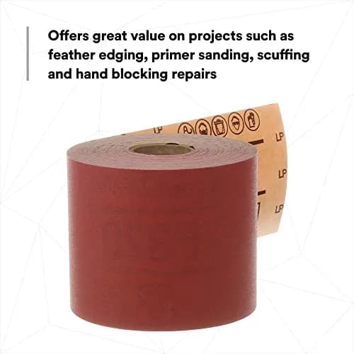 3M Red Abrasive Sheet Roll P80 2-3/4 in x 25 yd | Heavy-Duty Sanding Roll for Industrial Use thumbnail 4