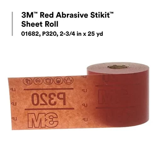 3M Red Abrasive Sheet Roll P80 2-3/4 in x 25 yd | Heavy-Duty Sanding Roll for Industrial Use thumbnail 2