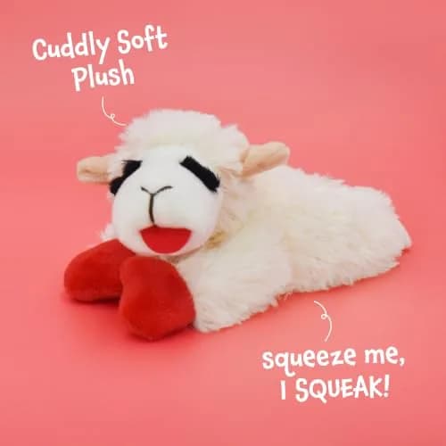 Multipet Lamb Chop Dog Plush Toy 15.24 cm (6") | Squeaky Soft Animal for All Dogs thumbnail 4