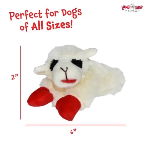 Multipet Lamb Chop Dog Plush Toy 15.24 cm (6") | Squeaky Soft Animal for All Dogs thumbnail 6