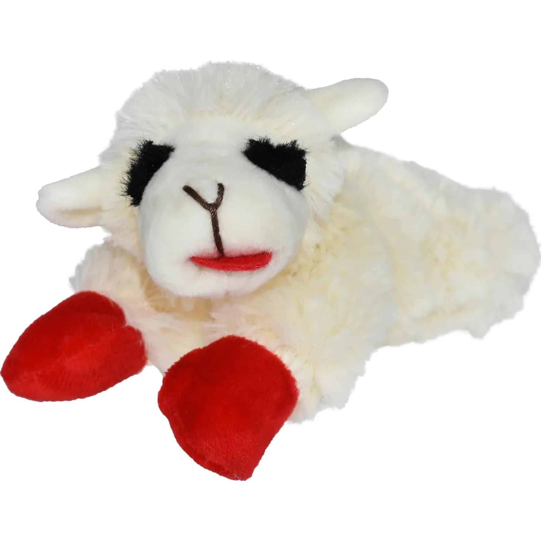 Multipet Lamb Chop Dog Plush Toy 15.24 cm (6") | Squeaky Soft Animal for All Dogs