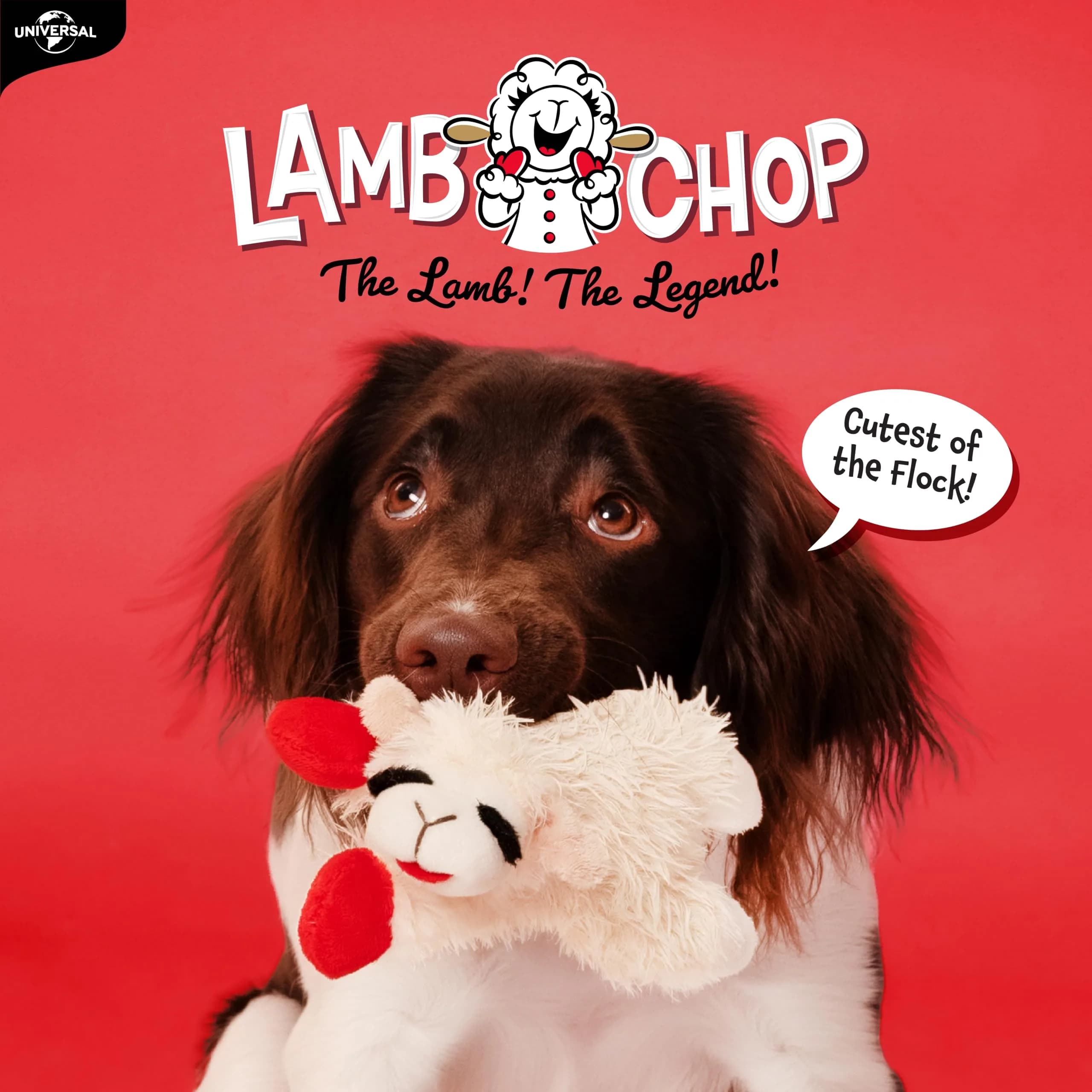 Multipet Lamb Chop Dog Plush Toy 15.24 cm (6") | Squeaky Soft Animal for All Dogs - view 3