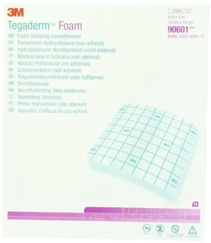 Tegaderm Foam Non-Adhesive Dressing 10cm x 10cm | High Absorbency & Bacterial Barrier thumbnail 1