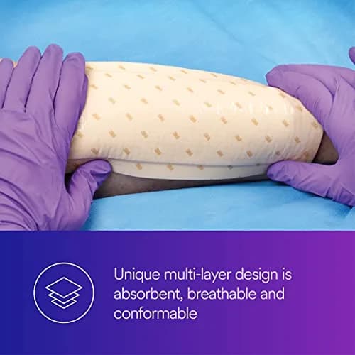 Tegaderm Foam Non-Adhesive Dressing 10cm x 10cm | High Absorbency & Bacterial Barrier thumbnail 4