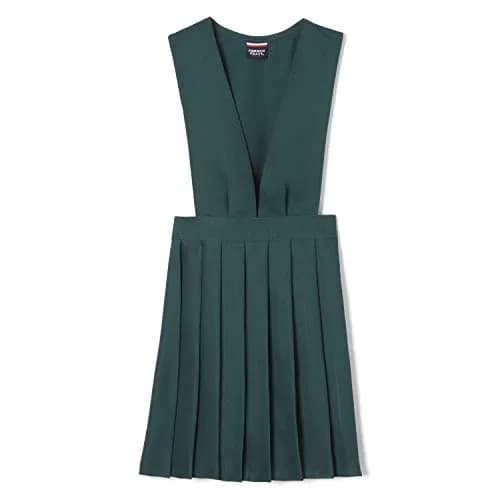French Toast Girls' V-Neck Pleated Jumper, Hunter Green, 18 Plus | Classic School Uniform for Girls thumbnail 3