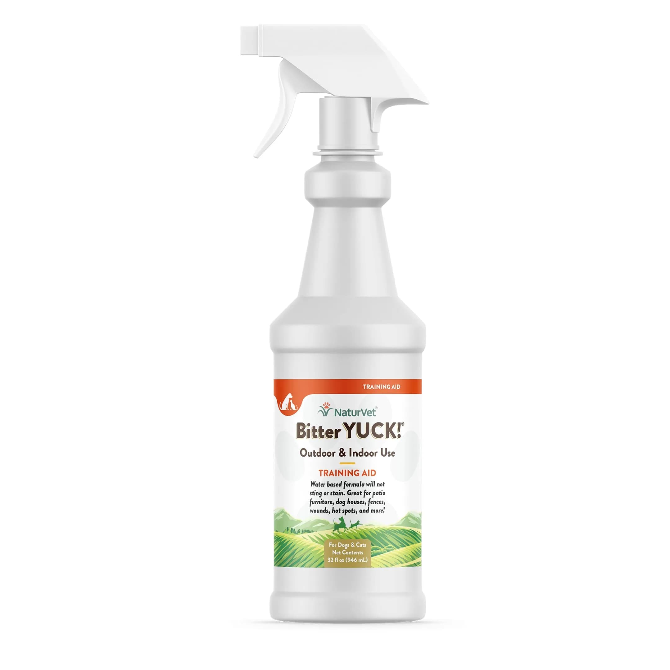 NaturVet Bitter Yuck! No Chew Training Spray for Outdoor Pets | Pet Chewing Deterrent 32 Fl Oz — 32 Fl Oz