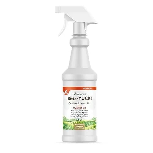 NaturVet Bitter Yuck! No Chew Training Spray for Outdoor Pets | Pet Chewing Deterrent 32 Fl Oz thumbnail 1