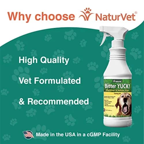 NaturVet Bitter Yuck! No Chew Training Spray for Outdoor Pets | Pet Chewing Deterrent 32 Fl Oz thumbnail 4