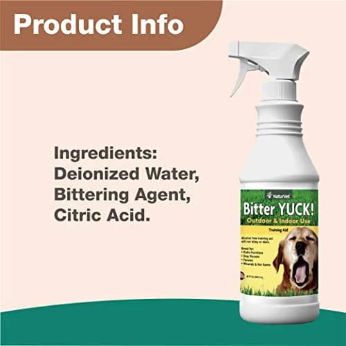 NaturVet Bitter Yuck! No Chew Training Spray for Outdoor Pets | Pet Chewing Deterrent 32 Fl Oz thumbnail 6