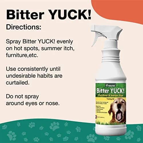 NaturVet Bitter Yuck! No Chew Training Spray for Outdoor Pets | Pet Chewing Deterrent 32 Fl Oz thumbnail 3