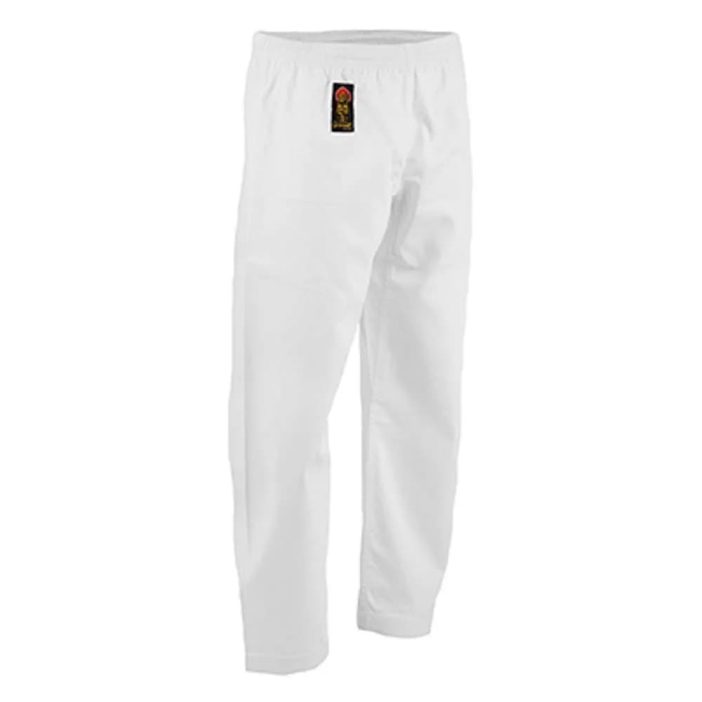 PROFORCE Gladiator 6oz Karate Pants Size 00 | Elastic Waist, 55% Cotton/Polyester, White