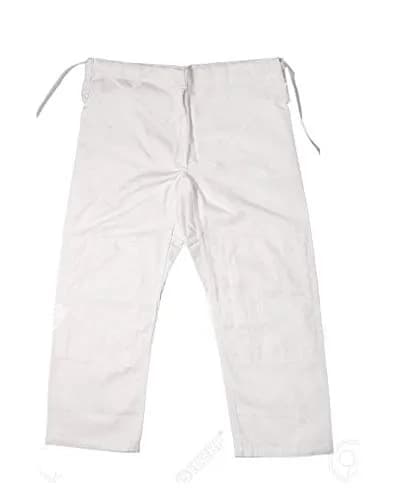 Proforce Gladiator Judo Pants - White - Size 7 | 100% Cotton, Reinforced Stitching, Mid Rise, Wide Leg, Light Wash thumbnail 1