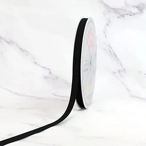 LUV RIBBONS Solid 3/8-Inch Grosgrain Ribbon 50 Yards | Black, Strong Polyester, Easy to Work With thumbnail 1