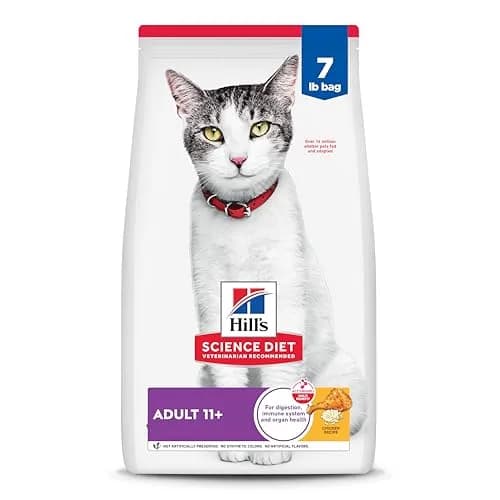 Hill's Science Diet Senior 11+ Dry Cat Food Chicken Recipe 3.18 kg (7 lb) | Supports Senior Cat Health & Vitality thumbnail 1