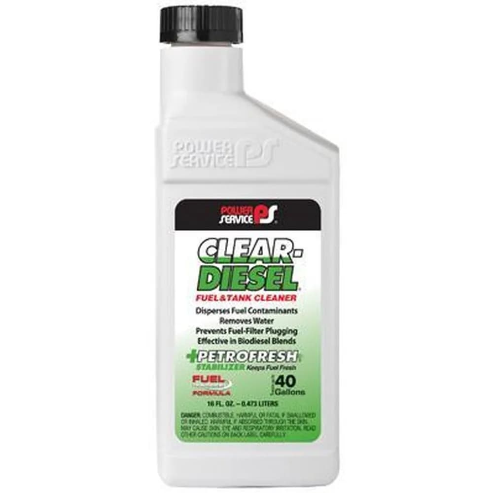 Power Service Clear-Diesel Fuel & Tank Cleaner 16 oz. | Removes Water & Rust, Stabilizes Fuel