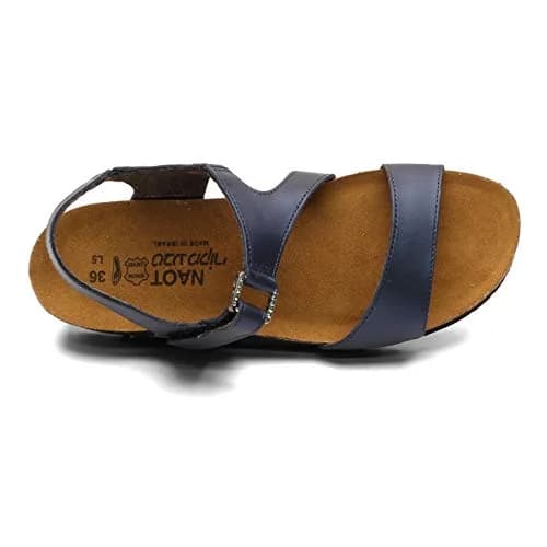 NAOT Pamela Wedges in Polar Sea Leather | Feminine Casual Sandal with Cork & Latex Support (70-120 chars) thumbnail 6
