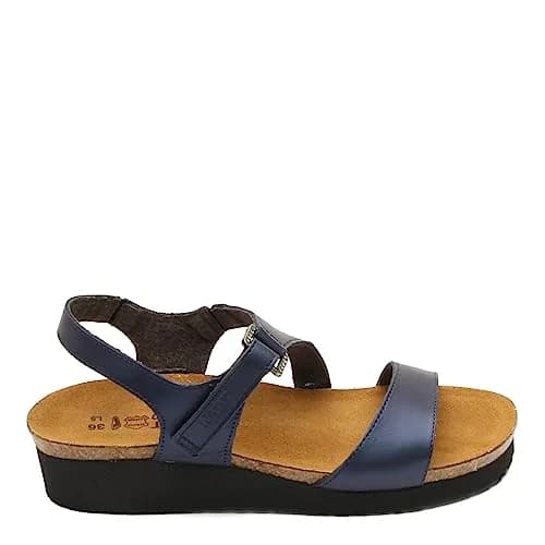 NAOT Pamela Wedges in Polar Sea Leather | Feminine Casual Sandal with Cork & Latex Support (70-120 chars) thumbnail 2