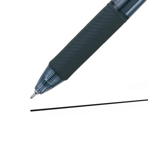 Pentel EnerGel-X Retractable Liquid Gel Pen 0.5mm Needle Tip Black Ink, Box of 12 (BLN105-A) | Smooth Ink Flow for Students & Office thumbnail 3
