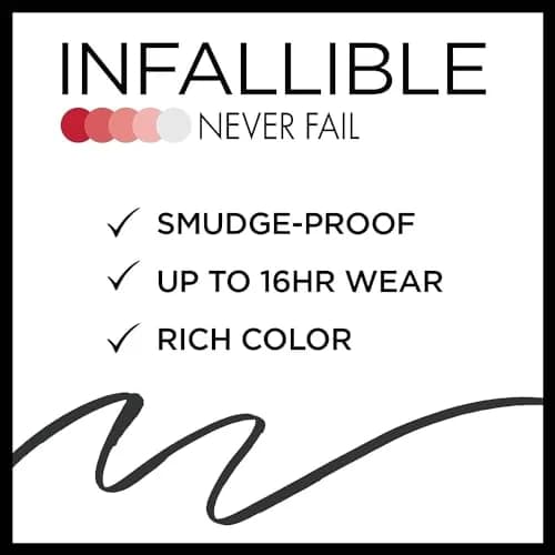 L'Oreal Paris Infallible Never Fail Mechanical Eyeliner Pencil, Slate, 0.008 oz (0.23 g) | Smudge-proof Up to 16HR thumbnail 3