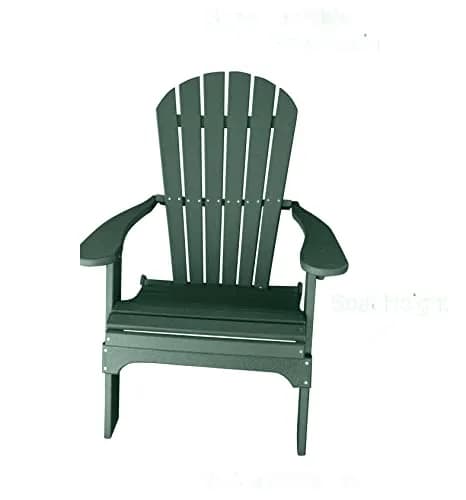 Phat Tommy Foldable Adirondack Chair - Poly Adirondack Chair Folding - HDPE, Heavy Duty, Recycled Plastic - All Weather Outdoor Furniture for Your Deck, Front Porch, or Patio, Green thumbnail 1