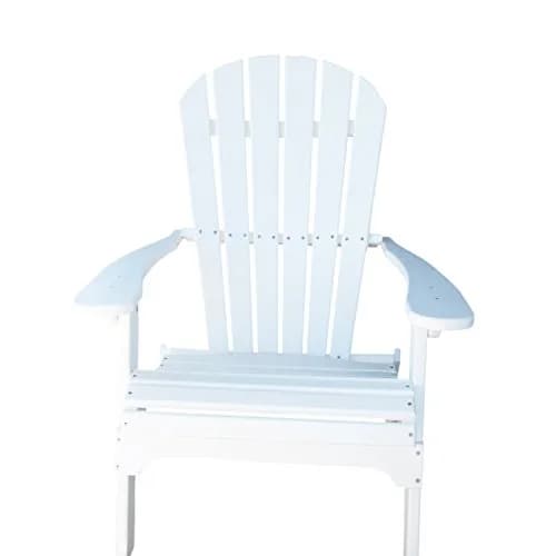 Phat Tommy White Adirondack Chair - Foldable HDPE Outdoor Furniture for Patio & Porch thumbnail 1