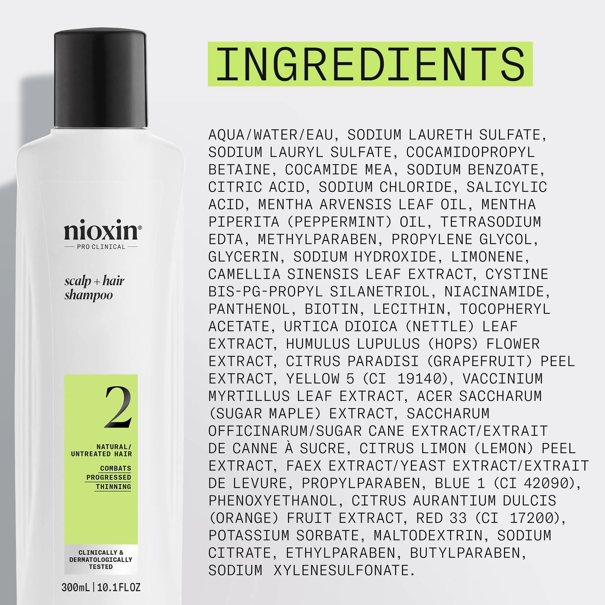 Nioxin System 2 Shampoo for Natural Hair with Progressed Thinning, 298 ml (10.1 Fl Oz) | Thickens Hair & Supports Scalp Health - view 8