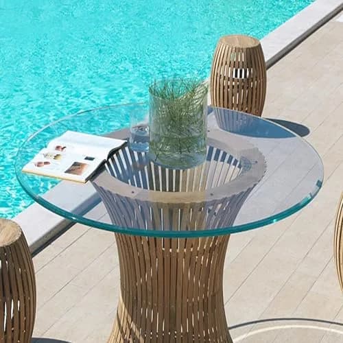 Dulles Glass 24 inch Round Glass Table Top - Tempered - 1/4" Thick Glass Surface, Safe Beveled Edge, Multipurpose for Dining, Patio, Coffee & End Table thumbnail 6