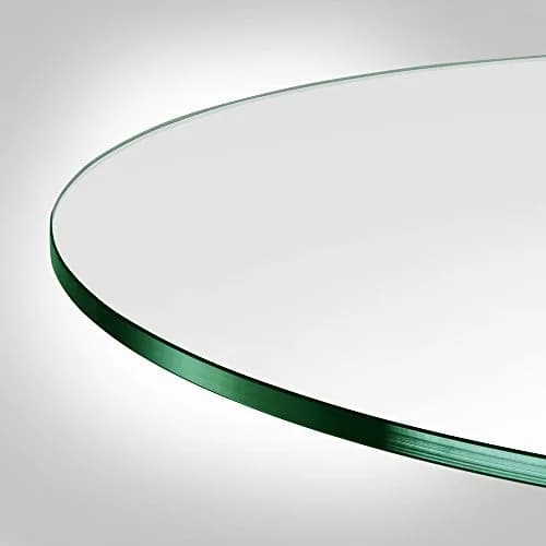 Dulles Glass 25" Round Glass Table Top 1/4" Thick Clear Tempered Flat Polished Edge for Coffee & Dining Tables thumbnail 3