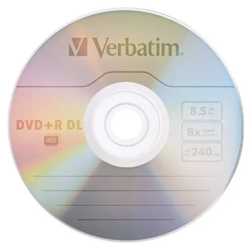 Verbatim DVD+R DL 8.5GB 8X with Branded Surface | High-Speed Double Layer Discs (50-Disc Pack) thumbnail 2