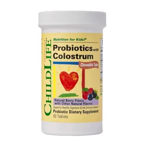 ChildLife Essentials ChildBiotics with Colostrum Probiotics, 92 Tablets | Immune & Digestive Support for Kids thumbnail 1