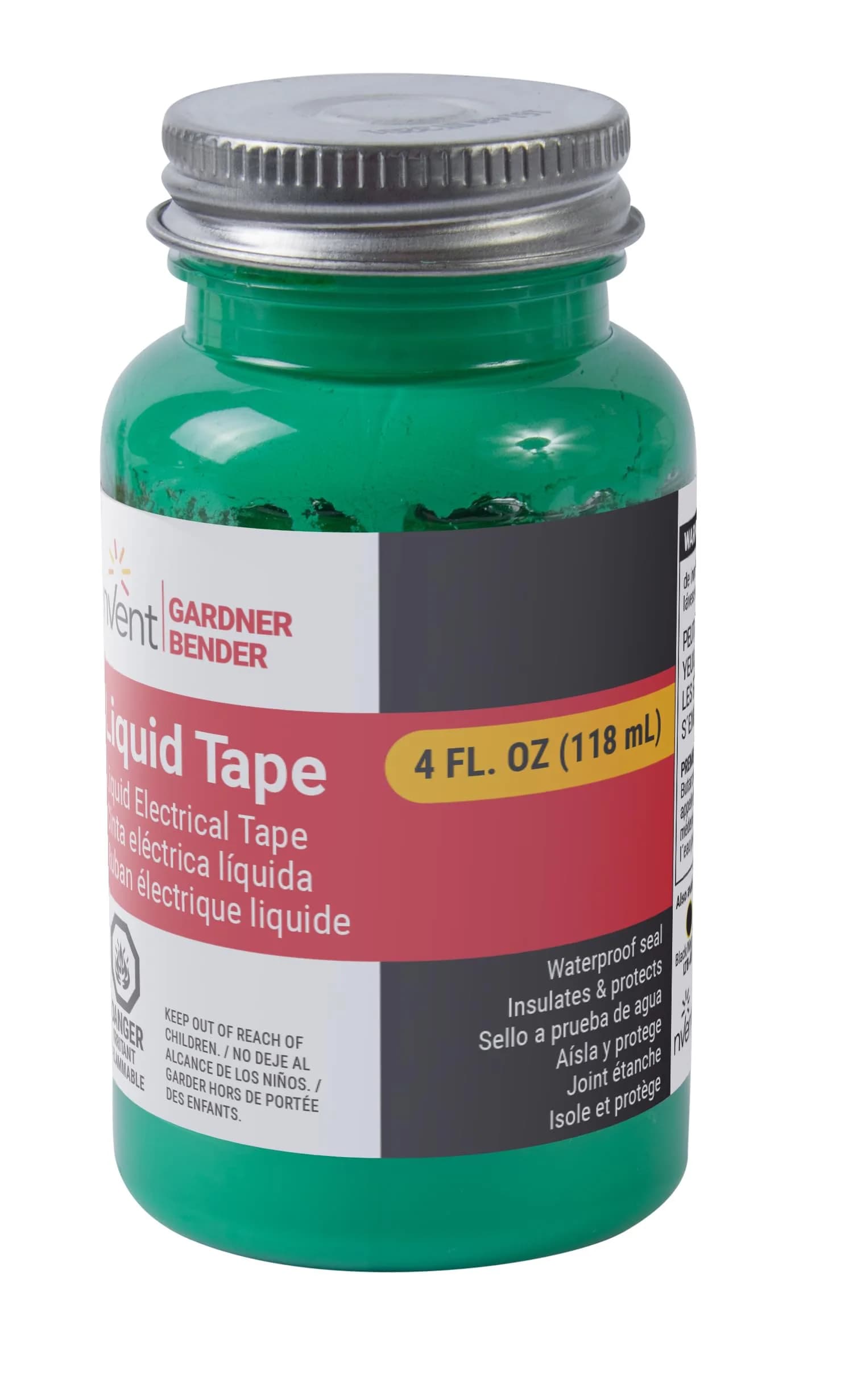 Gardner Bender Liquid Electrical Tape 118ml (4 Fl Oz) White | Waterproof Insulating Sealant — Green