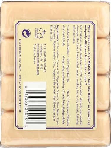 A LA MAISON Lavender Flower Bar Soap 3.5 oz | Moisturizing French-Milled Hand Soap thumbnail 5