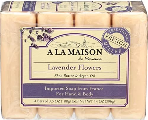 A LA MAISON Lavender Flower Bar Soap 3.5 oz | Moisturizing French-Milled Hand Soap thumbnail 2