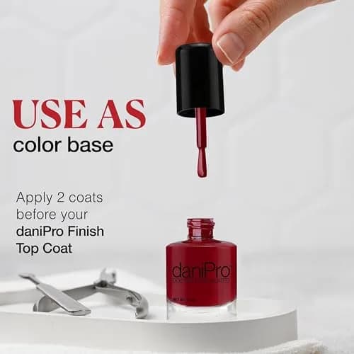 daniPro Always Be True Deep Red Nail Polish 15ml (0.5 Fl Oz) | Doctor-Formulated for Stronger Nails thumbnail 5
