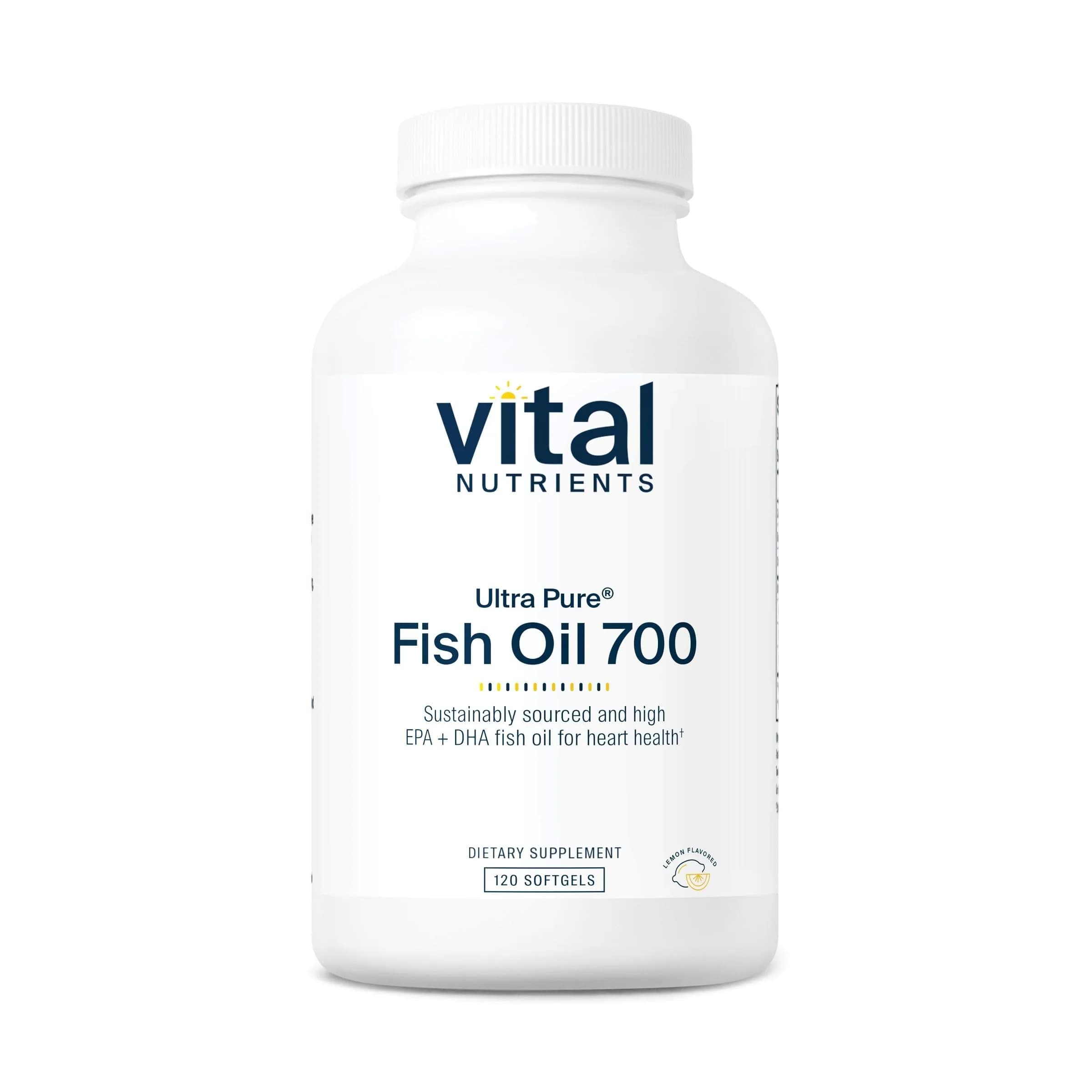 Vital Nutrients Ultra Pure Fish Oil 700, 120 Softgels | Supports Heart, Brain & Joints - main product image