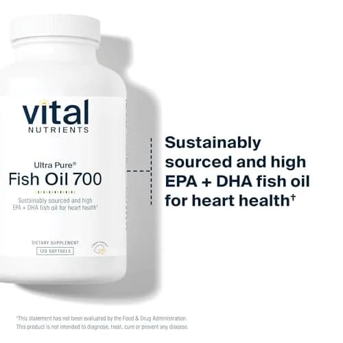 Vital Nutrients Ultra Pure Fish Oil 700, 120 Softgels | Supports Heart, Brain & Joints thumbnail 3