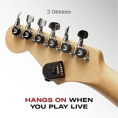 D'Addario NS Micro Headstock Tuner Black | Accurate Clip-On for Guitar, Bass, Ukulele thumbnail 4