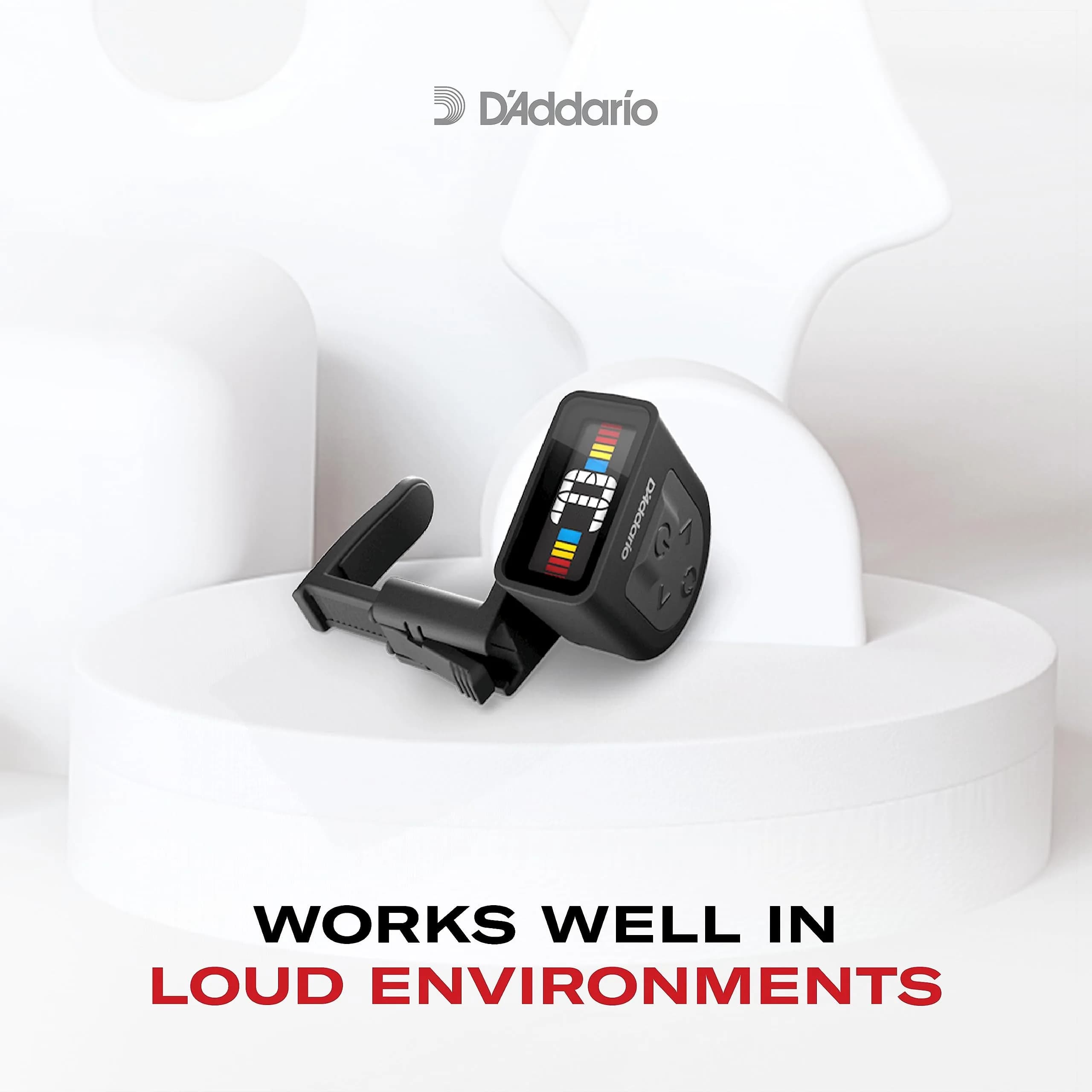 D'Addario NS Micro Headstock Tuner Black | Accurate Clip-On for Guitar, Bass, Ukulele - view 5