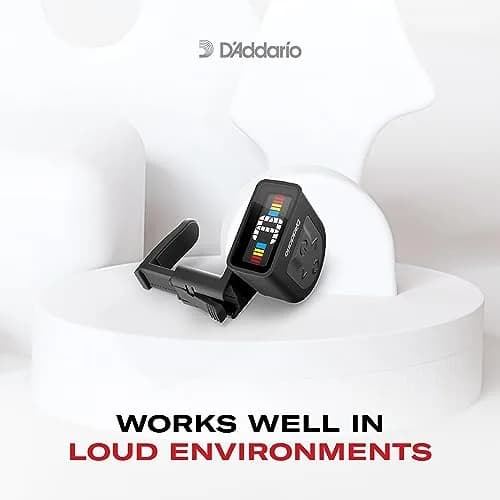 D'Addario NS Micro Headstock Tuner Black | Accurate Clip-On for Guitar, Bass, Ukulele thumbnail 5