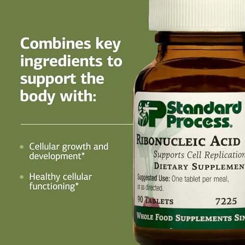 Standard Process Ribonucleic Acid RNA, Cell Development Support, 90 Tablets | Supports Cell Growth & Protein Synthesis thumbnail 4