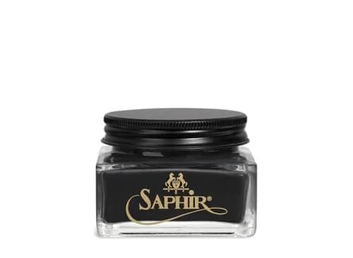 Saphir Medaille d’Or Cordovan Cream - Natural Wax Polish for Leather Shoes & Boots - Black | High-End Leather Care thumbnail 1