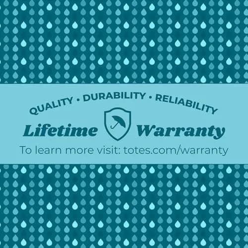 Totes Auto Open Water Repellent Stick Umbrella with Classic Wood J Hook Handle | 48" Canopy, Water-Resistant, Auto Open thumbnail 8