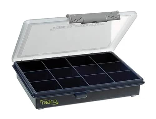 Raaco Assorter 6-12 Tool Box Organizer, 12-Slot Small Parts & Hardware | Compact Polypropylene Storage for Hardware & Hobby thumbnail 1