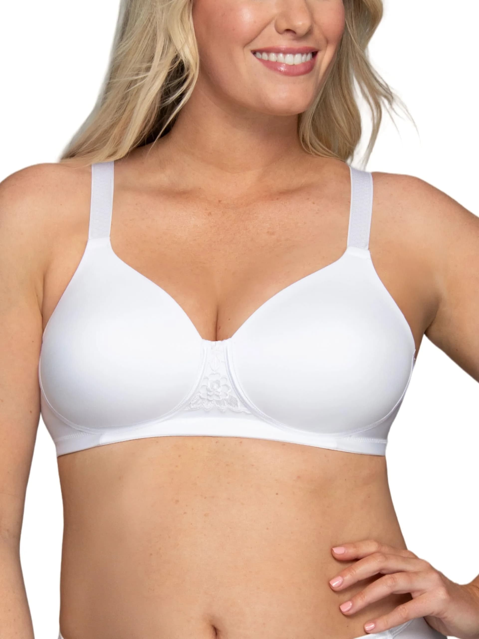 Vanity Fair Full Figure Bra 38D | Back Smoothing, Wirefree, Lightly Lined