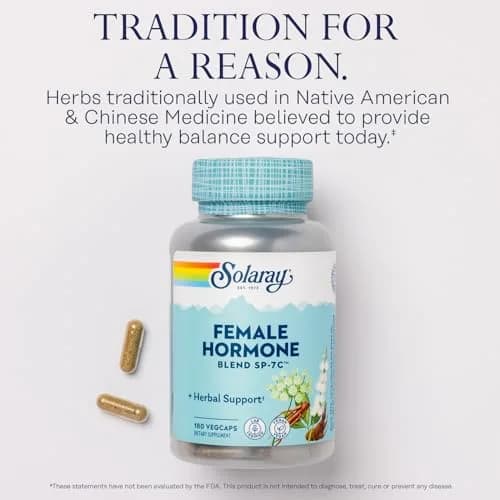 SOLARAY Female Hormone Blend SP-7C 180 VegCaps | Menopause Support & Herbal Balance thumbnail 4