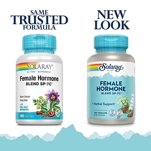 SOLARAY Female Hormone Blend SP-7C 180 VegCaps | Menopause Support & Herbal Balance thumbnail 2